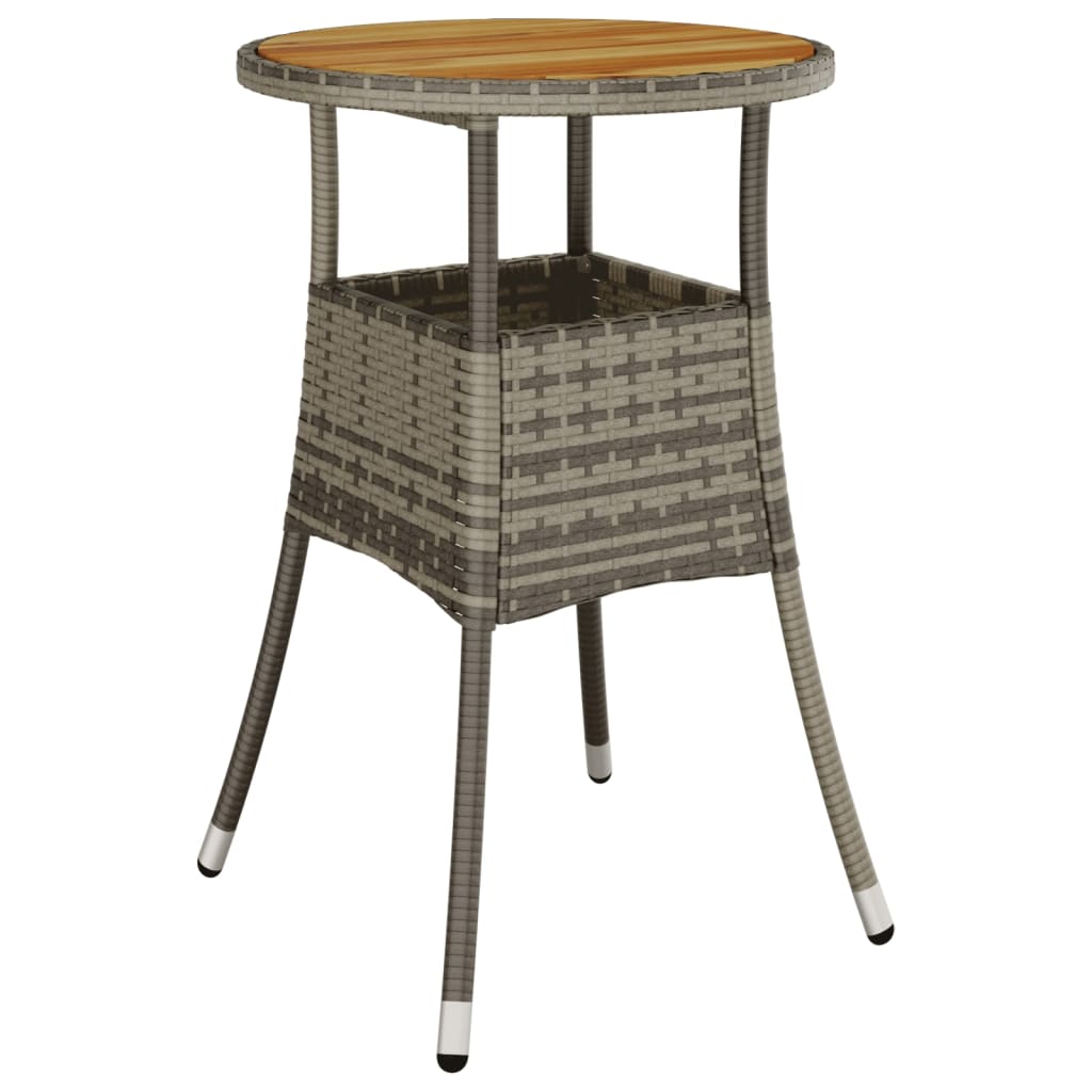 3-delige Bistroset met kussens poly rattan grijs is nu te koop bij PeponiXL, paradijselijk wonen!