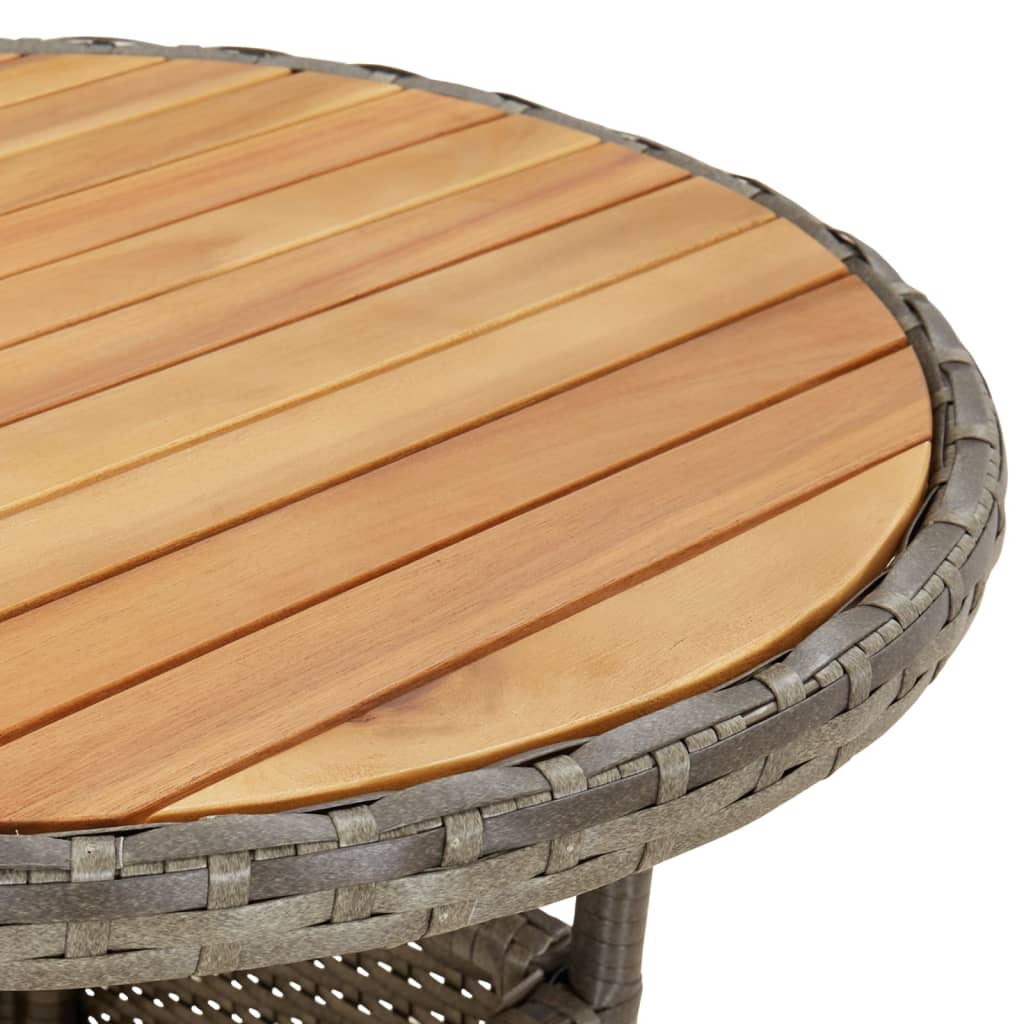 5-delige Bistroset met kussens poly rattan grijs is nu te koop bij PeponiXL, paradijselijk wonen!