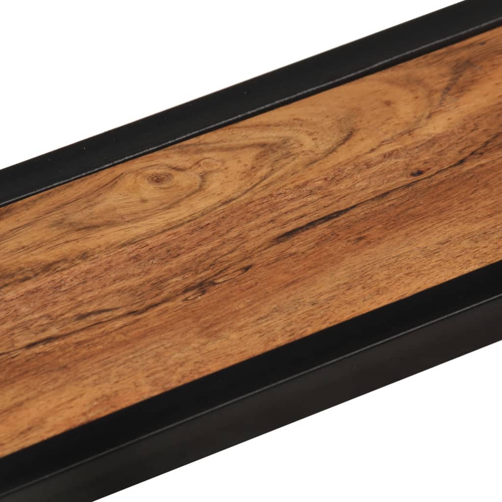 Wandschappen 2 st 110x17x17 cm massief acaciahout en ijzer is nu te koop bij PeponiXL, paradijselijk wonen!