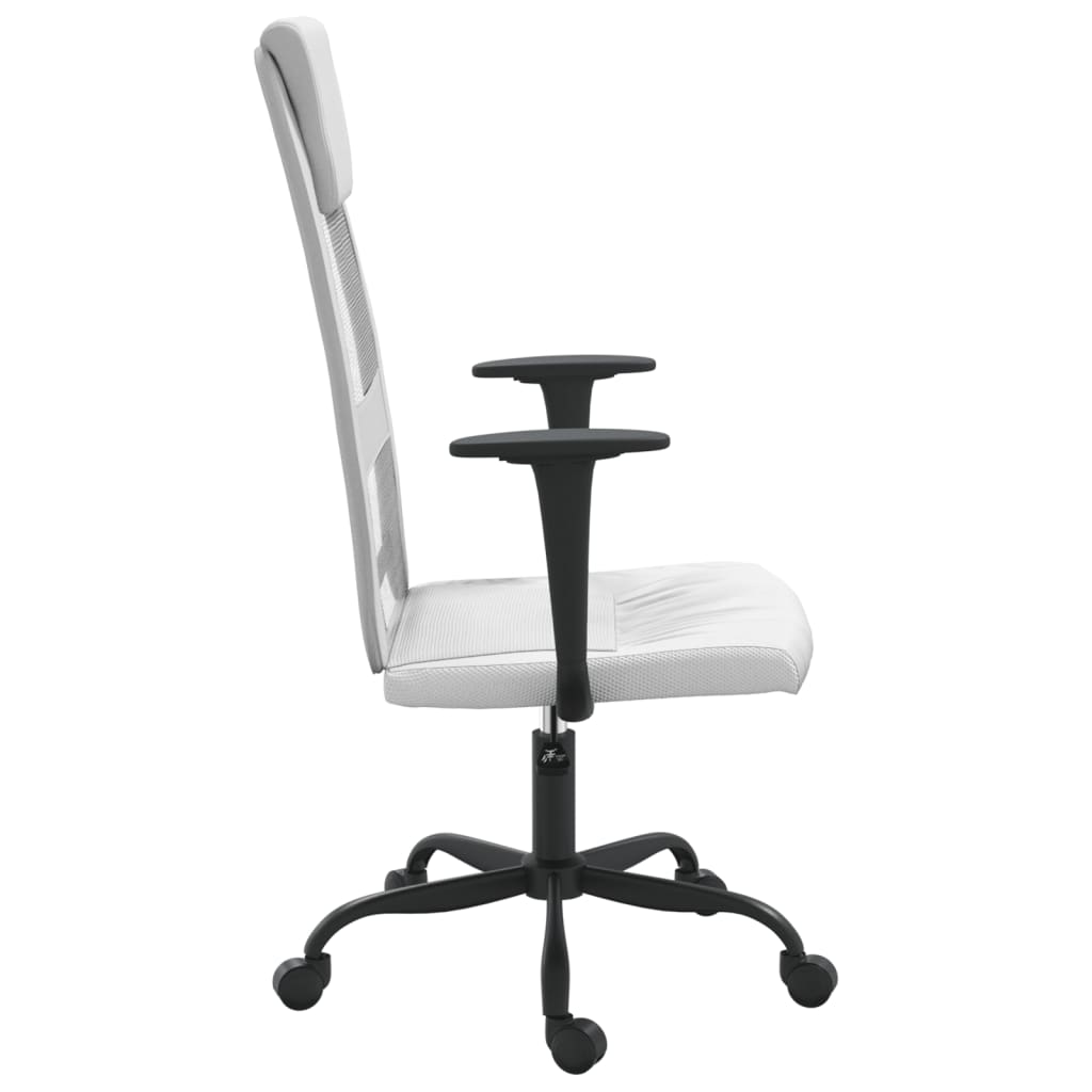 Kantoorstoel verstelbare hoogte mesh en kunstleer wit is nu te koop bij PeponiXL, paradijselijk wonen!