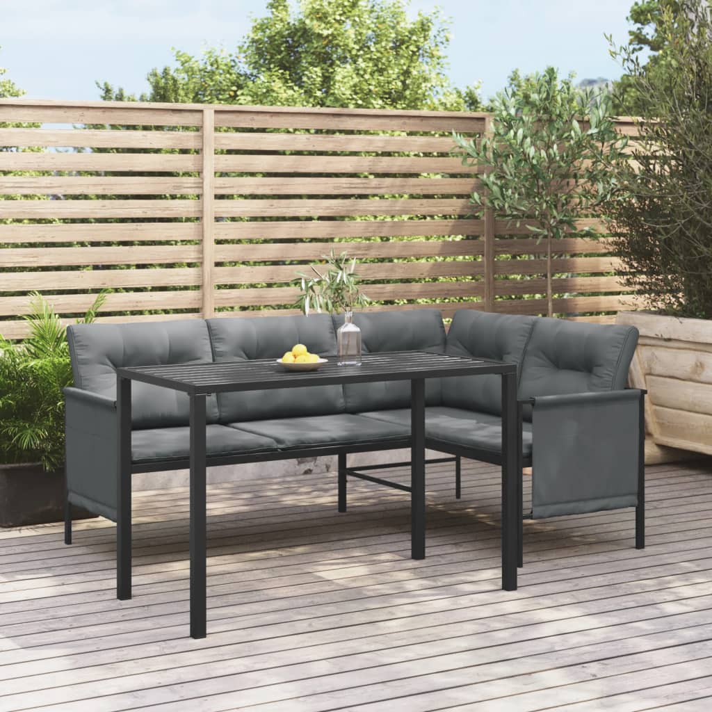 Tuintafel 110x54x70 cm staal antracietkleurig is nu te koop bij PeponiXL, paradijselijk wonen!