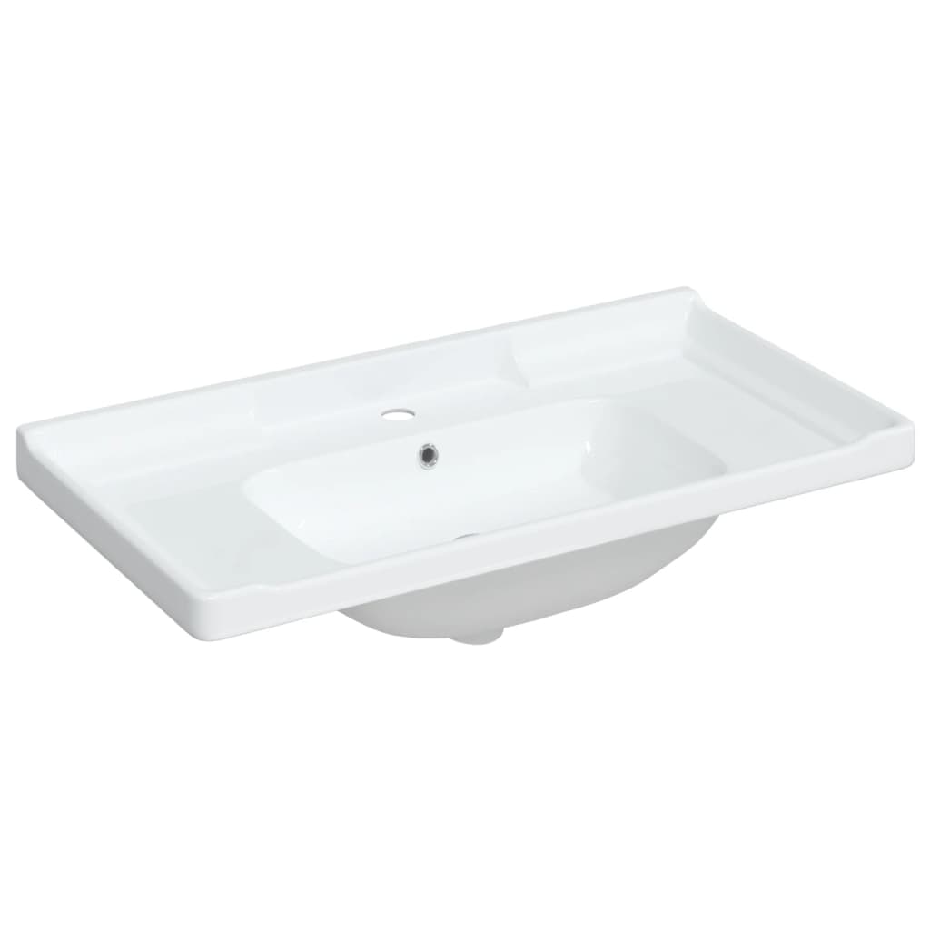 Wastafel rechthoekig 91,5x48x23 cm keramiek wit is nu te koop bij PeponiXL, paradijselijk wonen!