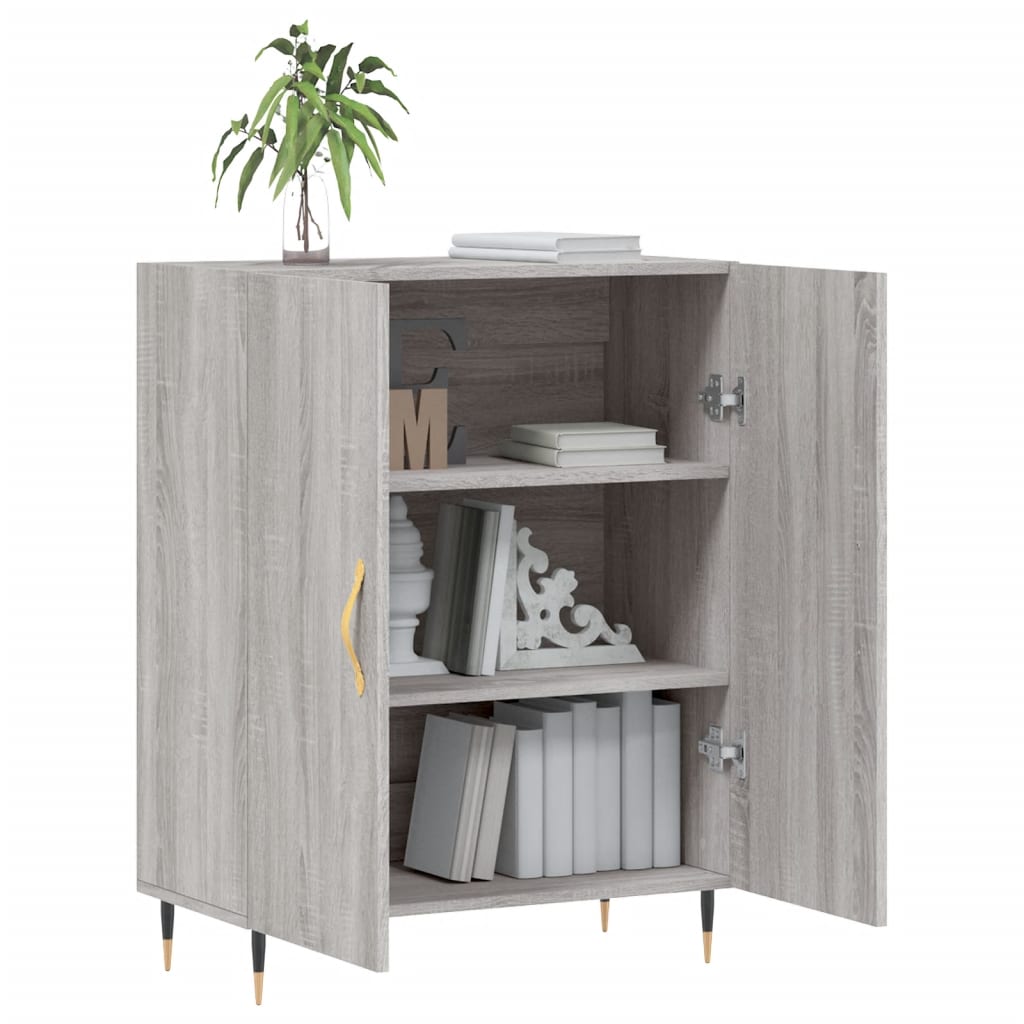 Dressoir 69,5x34x90 cm bewerkt hout grijs sonoma eikenkleurig is nu te koop bij PeponiXL, paradijselijk wonen!