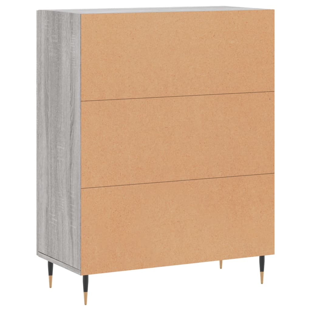 Dressoir 69,5x34x90 cm bewerkt hout grijs sonoma eikenkleurig is nu te koop bij PeponiXL, paradijselijk wonen!