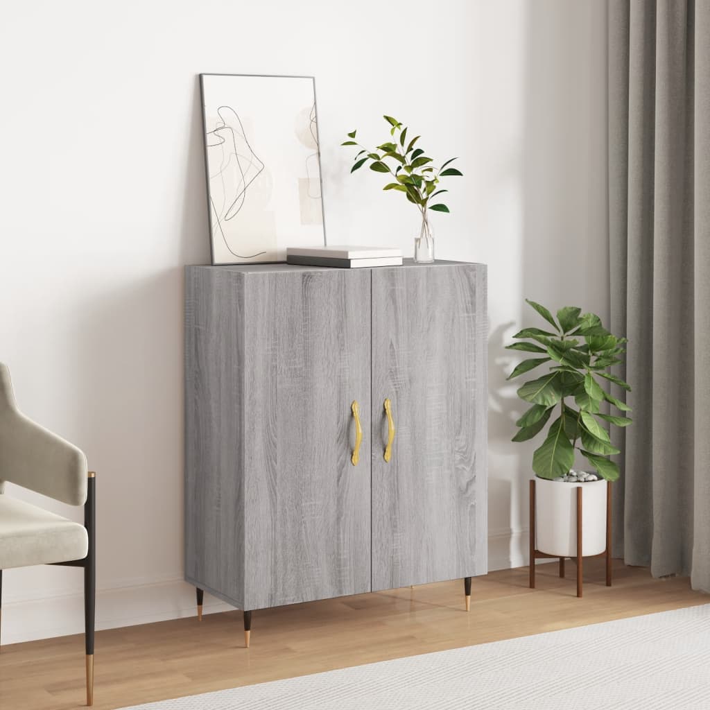 Dressoir 69,5x34x90 cm bewerkt hout grijs sonoma eikenkleurig is nu te koop bij PeponiXL, paradijselijk wonen!