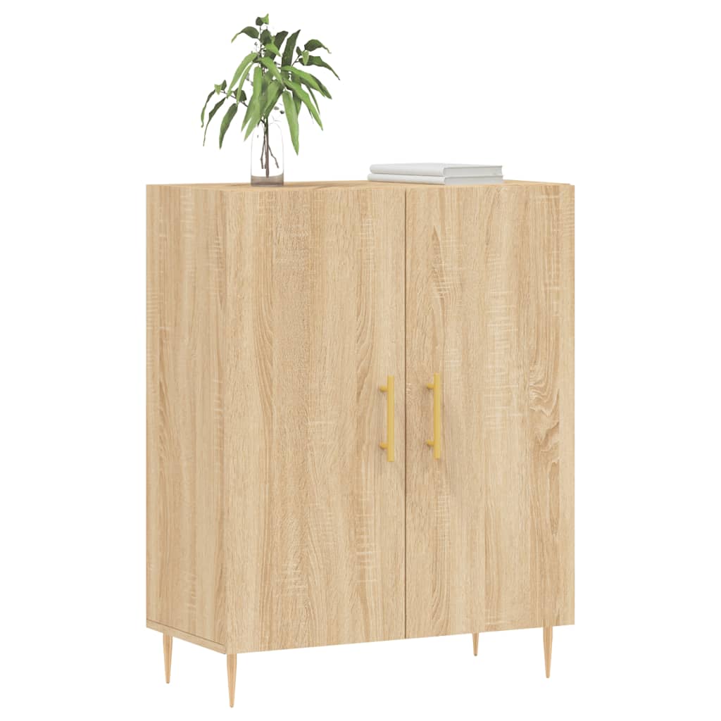 Dressoir 69,5x34x90 cm bewerkt hout sonoma eikenkleurig is nu te koop bij PeponiXL, paradijselijk wonen!