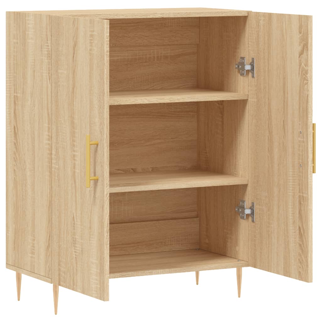 Dressoir 69,5x34x90 cm bewerkt hout sonoma eikenkleurig is nu te koop bij PeponiXL, paradijselijk wonen!