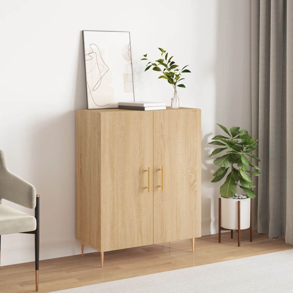 Dressoir 69,5x34x90 cm bewerkt hout sonoma eikenkleurig is nu te koop bij PeponiXL, paradijselijk wonen!