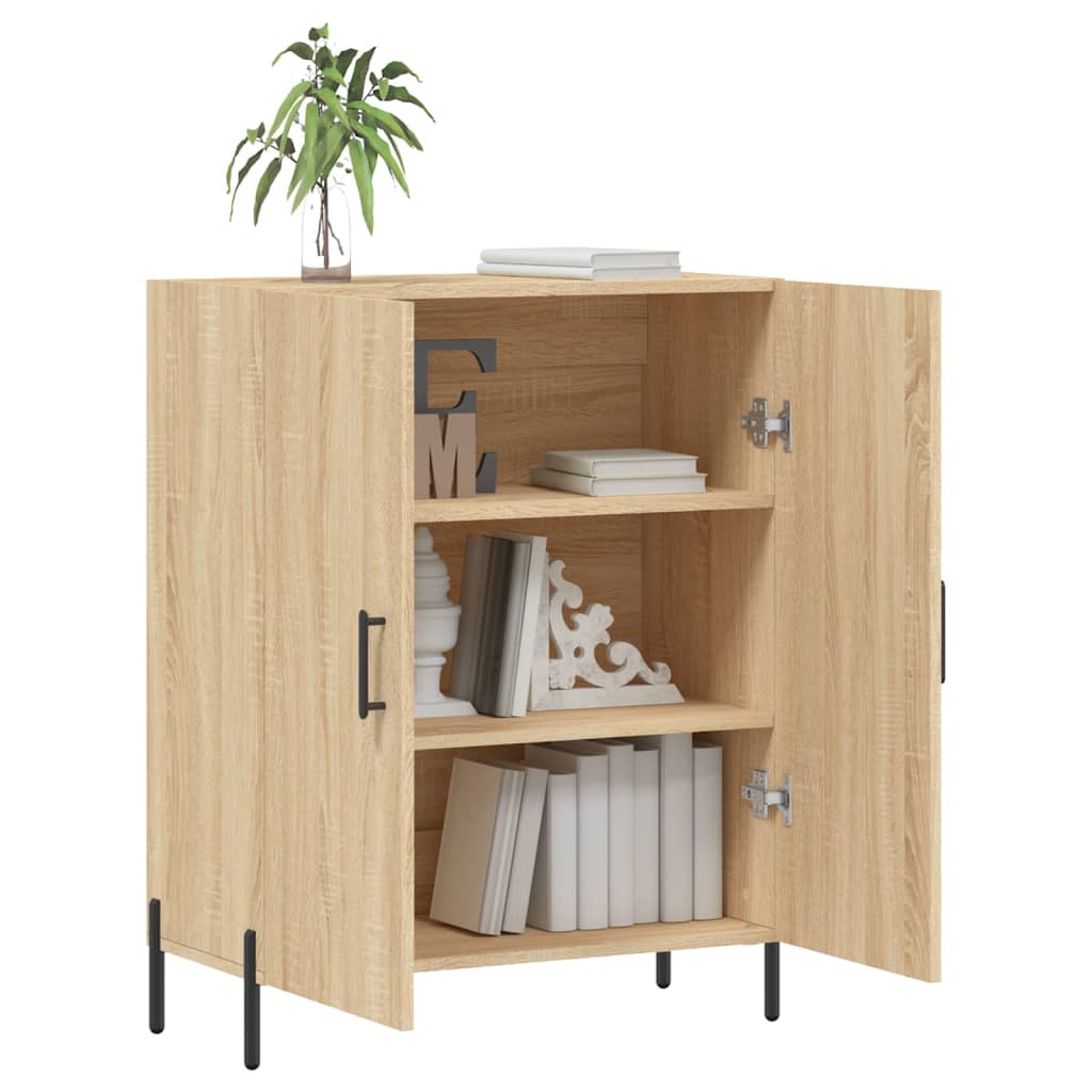 Dressoir 69,5x34x90 cm bewerkt hout sonoma eikenkleurig is nu te koop bij PeponiXL, paradijselijk wonen!
