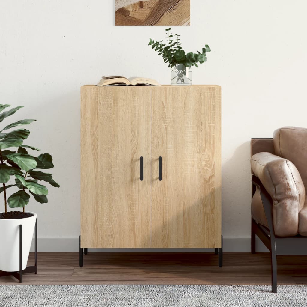 Dressoir 69,5x34x90 cm bewerkt hout sonoma eikenkleurig is nu te koop bij PeponiXL, paradijselijk wonen!