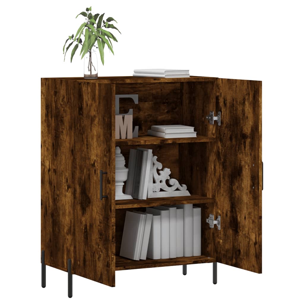Dressoir 69,5x34x90 cm bewerkt hout gerookt eikenkleurig is nu te koop bij PeponiXL, paradijselijk wonen!