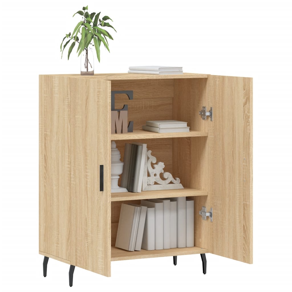 Dressoir 69,5x34x90 cm bewerkt hout sonoma eikenkleurig is nu te koop bij PeponiXL, paradijselijk wonen!