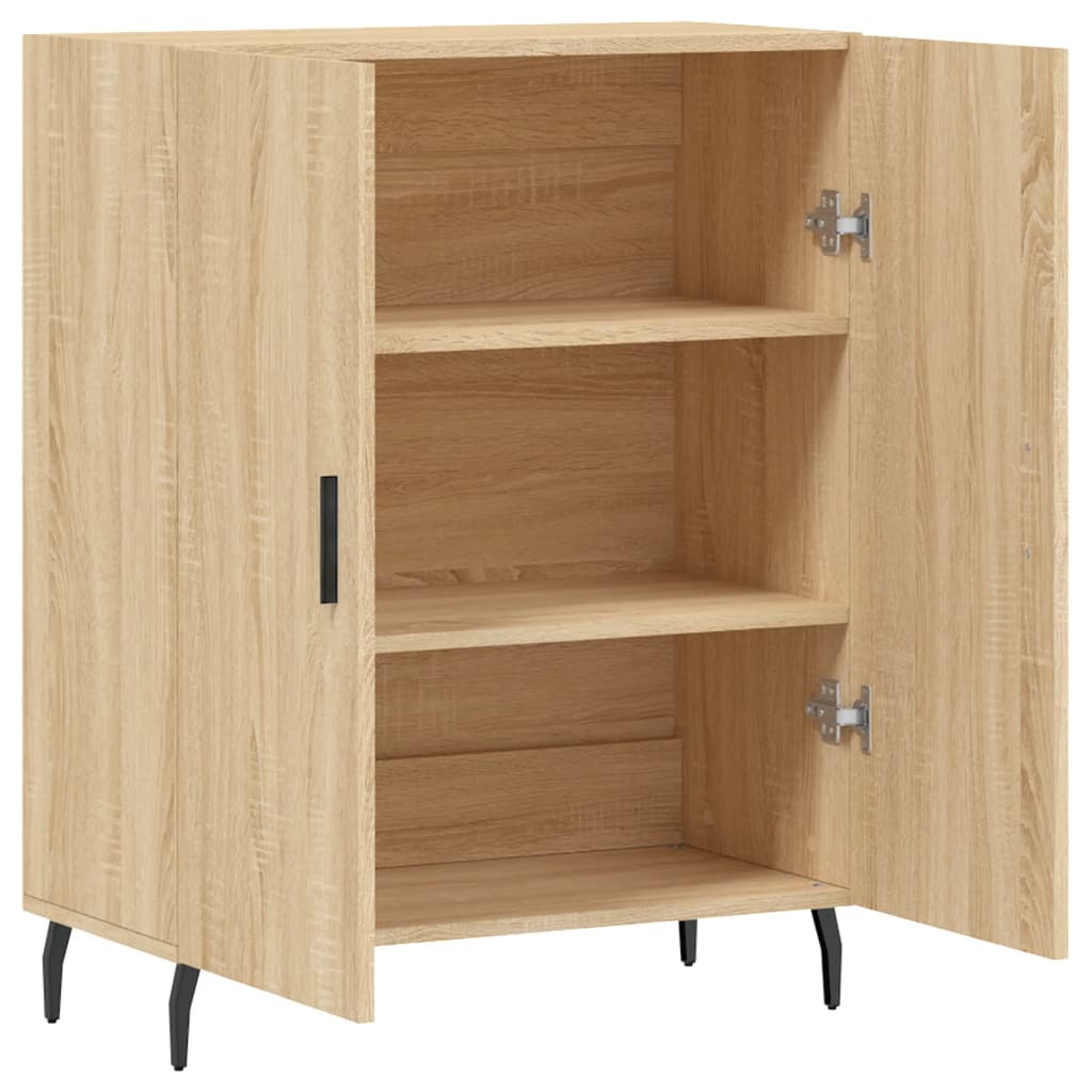 Dressoir 69,5x34x90 cm bewerkt hout sonoma eikenkleurig is nu te koop bij PeponiXL, paradijselijk wonen!