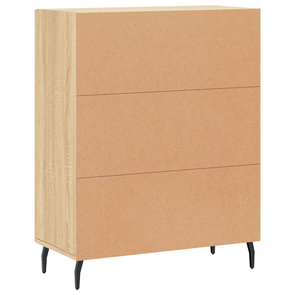 Dressoir 69,5x34x90 cm bewerkt hout sonoma eikenkleurig is nu te koop bij PeponiXL, paradijselijk wonen!