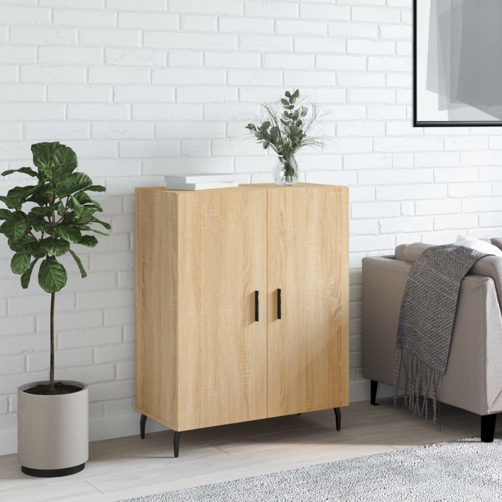 Dressoir 69,5x34x90 cm bewerkt hout sonoma eikenkleurig is nu te koop bij PeponiXL, paradijselijk wonen!