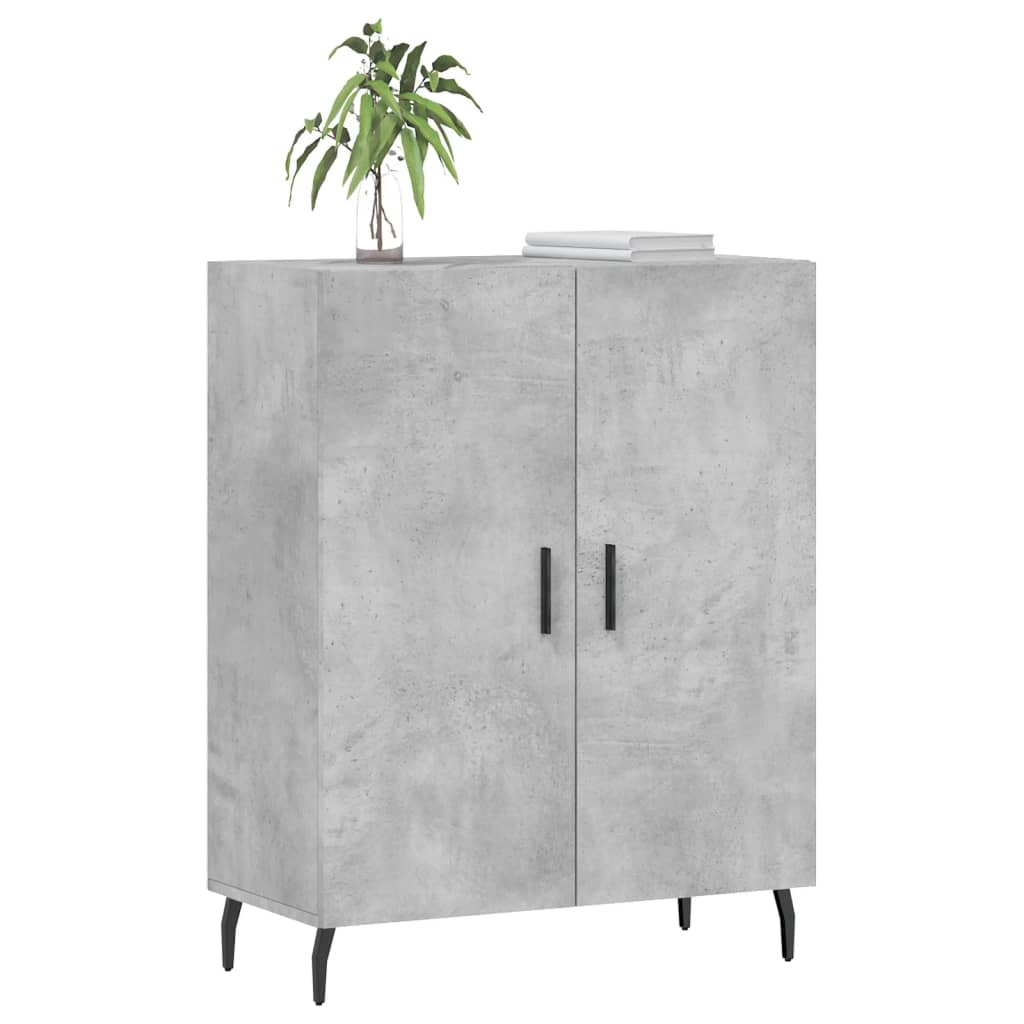 Dressoir 69,5x34x90 cm bewerkt hout betongrijs is nu te koop bij PeponiXL, paradijselijk wonen!