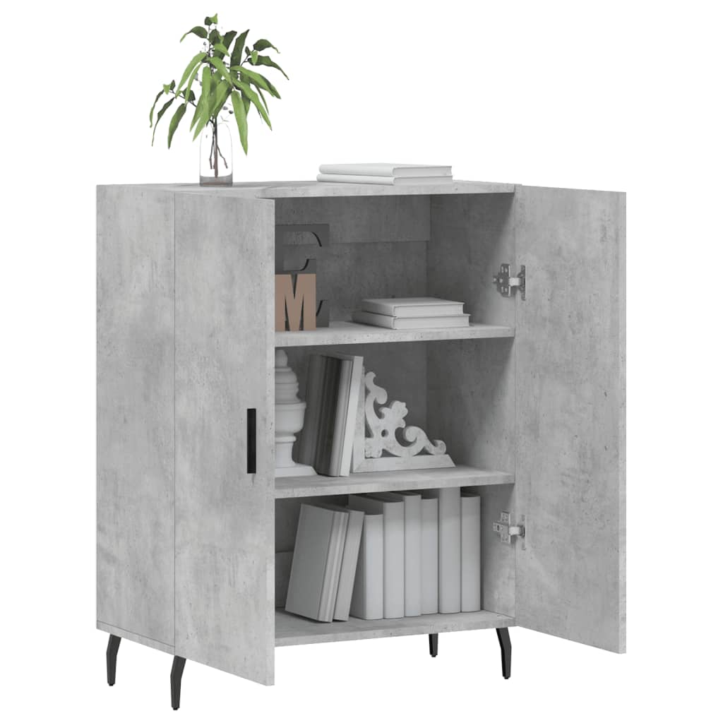 Dressoir 69,5x34x90 cm bewerkt hout betongrijs is nu te koop bij PeponiXL, paradijselijk wonen!