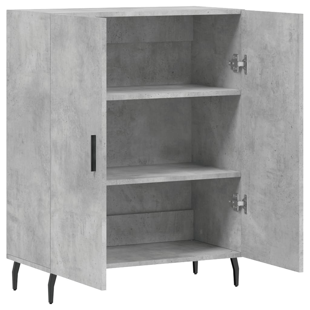Dressoir 69,5x34x90 cm bewerkt hout betongrijs is nu te koop bij PeponiXL, paradijselijk wonen!