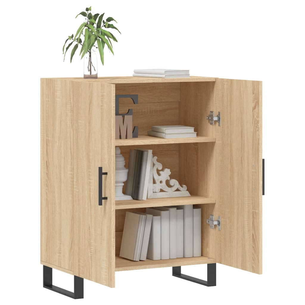 Dressoir 69,5x34x90 cm bewerkt hout sonoma eikenkleurig is nu te koop bij PeponiXL, paradijselijk wonen!