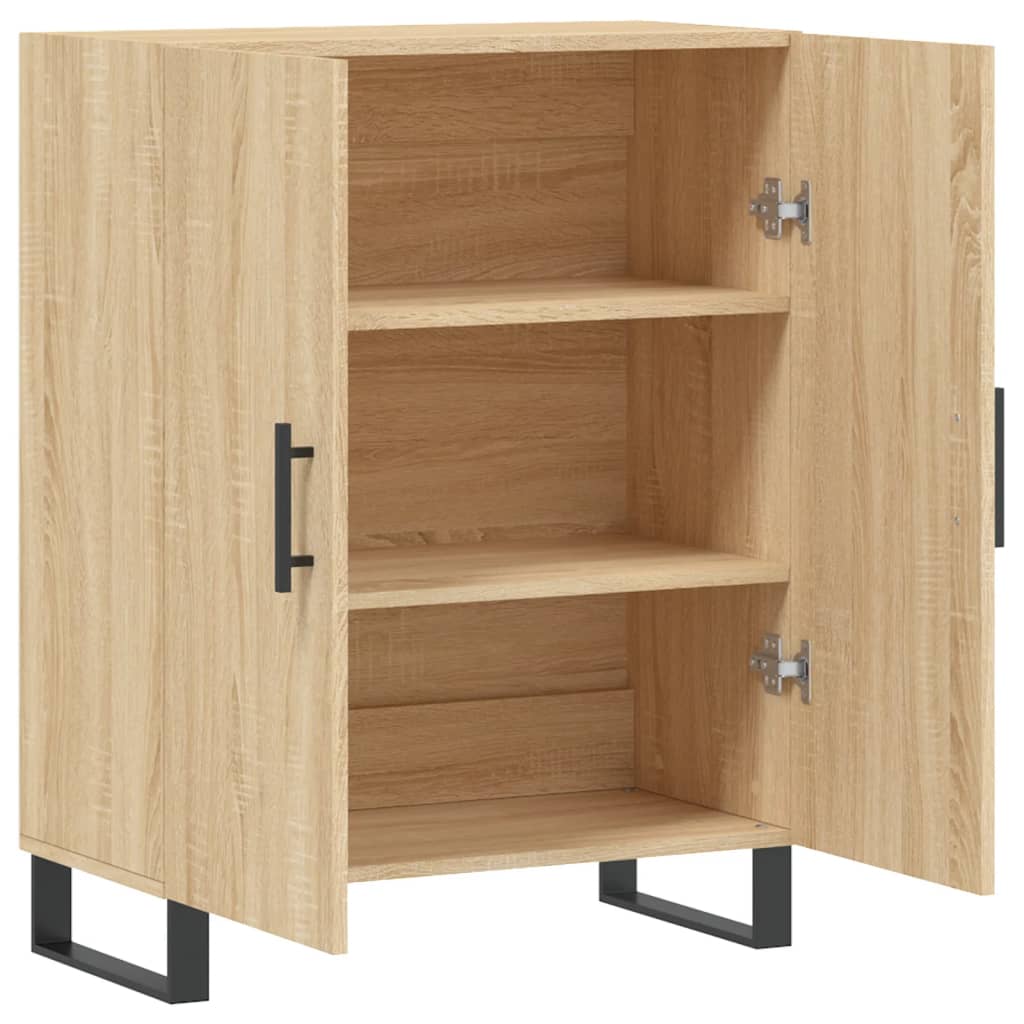 Dressoir 69,5x34x90 cm bewerkt hout sonoma eikenkleurig is nu te koop bij PeponiXL, paradijselijk wonen!