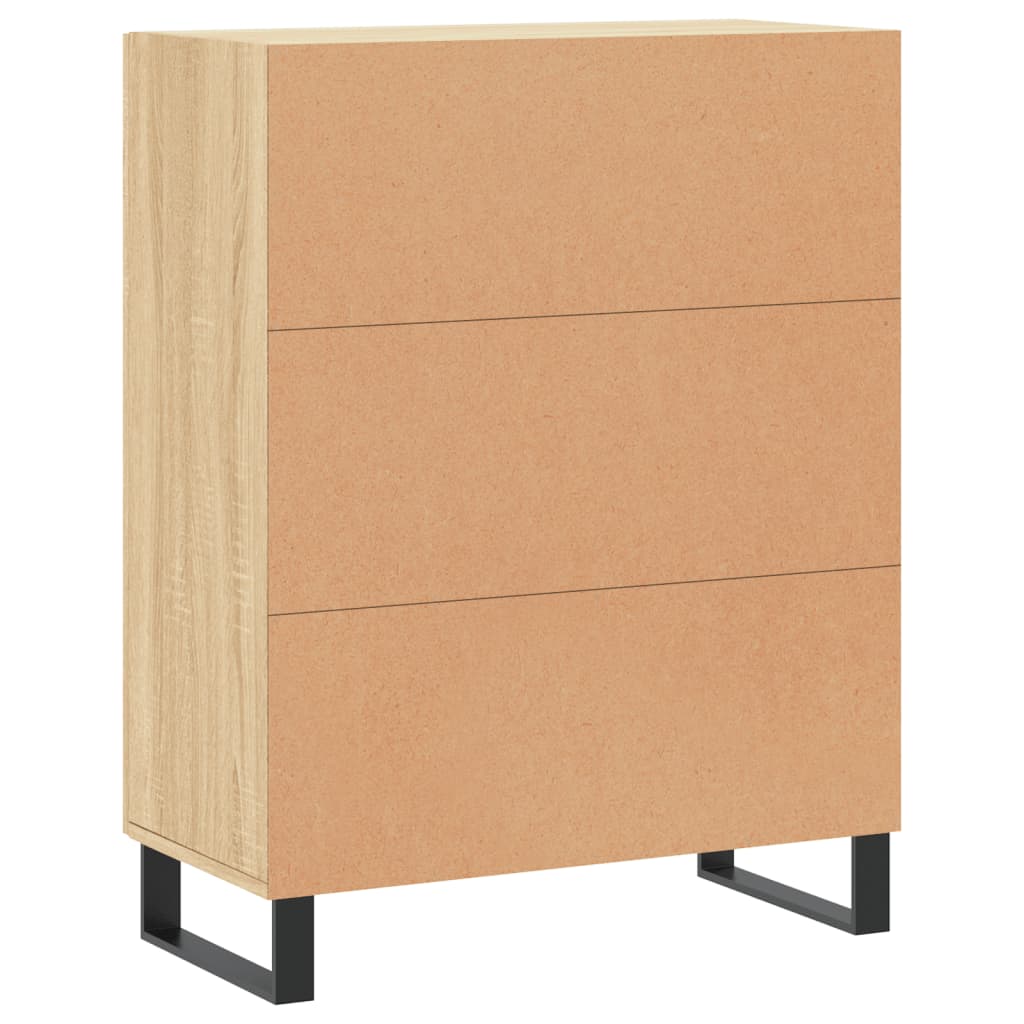 Dressoir 69,5x34x90 cm bewerkt hout sonoma eikenkleurig is nu te koop bij PeponiXL, paradijselijk wonen!