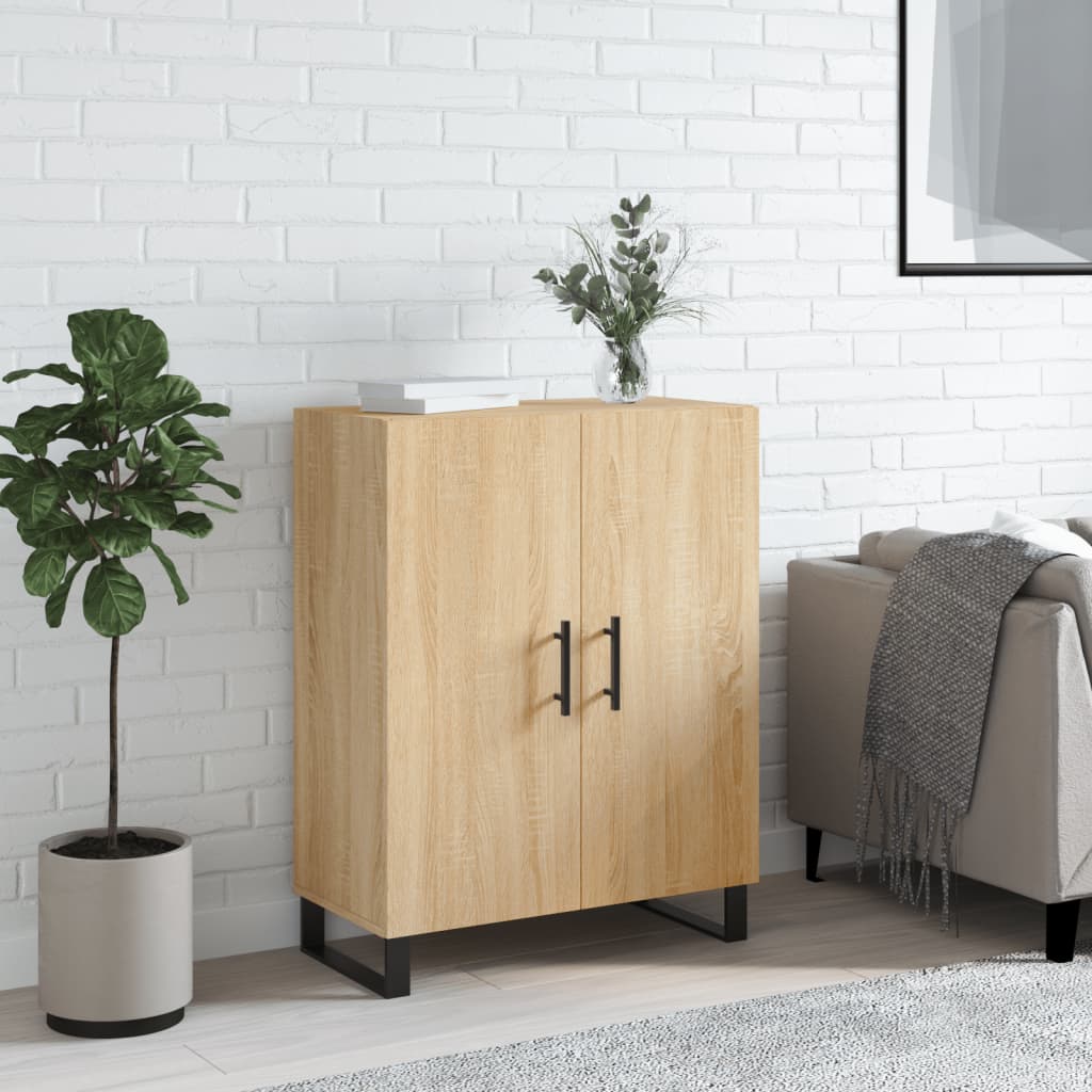 Dressoir 69,5x34x90 cm bewerkt hout sonoma eikenkleurig is nu te koop bij PeponiXL, paradijselijk wonen!