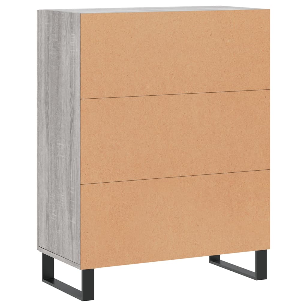 Dressoir 69,5x34x90 cm bewerkt hout grijs sonoma eikenkleurig is nu te koop bij PeponiXL, paradijselijk wonen!