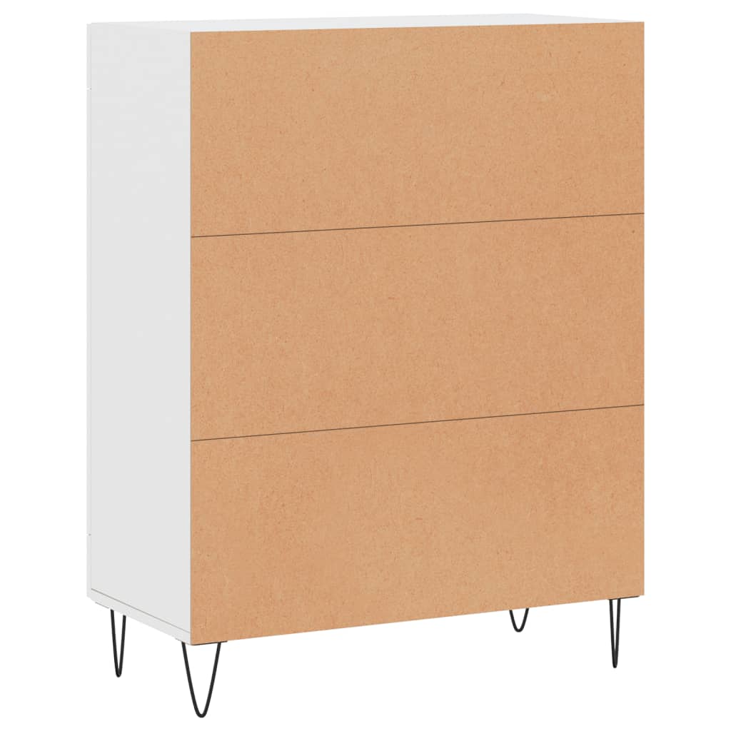 Dressoir 69,5x34x90 cm bewerkt hout wit is nu te koop bij PeponiXL, paradijselijk wonen!