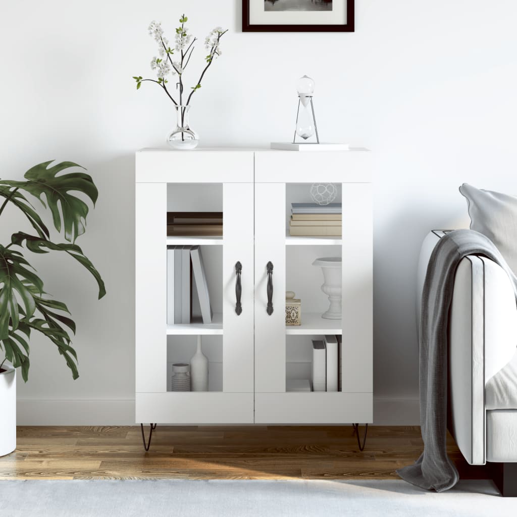 Dressoir 69,5x34x90 cm bewerkt hout wit is nu te koop bij PeponiXL, paradijselijk wonen!