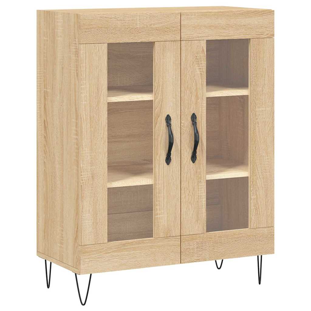 Dressoir 69,5x34x90 cm bewerkt hout sonoma eikenkleurig is nu te koop bij PeponiXL, paradijselijk wonen!