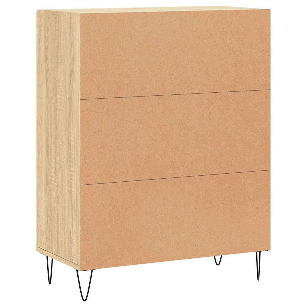 Dressoir 69,5x34x90 cm bewerkt hout sonoma eikenkleurig is nu te koop bij PeponiXL, paradijselijk wonen!