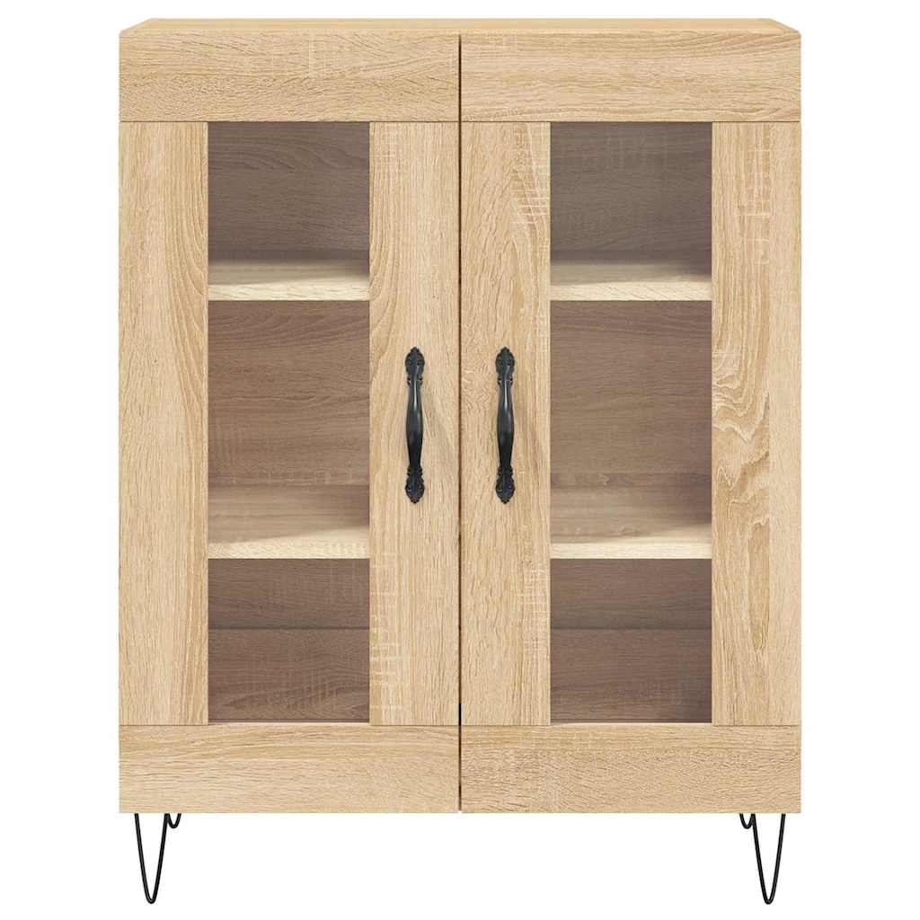 Dressoir 69,5x34x90 cm bewerkt hout sonoma eikenkleurig is nu te koop bij PeponiXL, paradijselijk wonen!