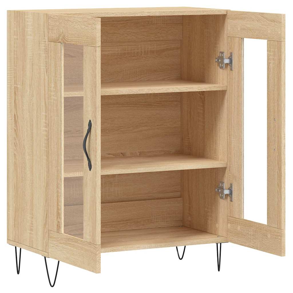 Dressoir 69,5x34x90 cm bewerkt hout sonoma eikenkleurig is nu te koop bij PeponiXL, paradijselijk wonen!