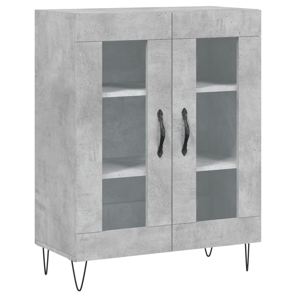 Dressoir 69,5x34x90 cm bewerkt hout betongrijs is nu te koop bij PeponiXL, paradijselijk wonen!