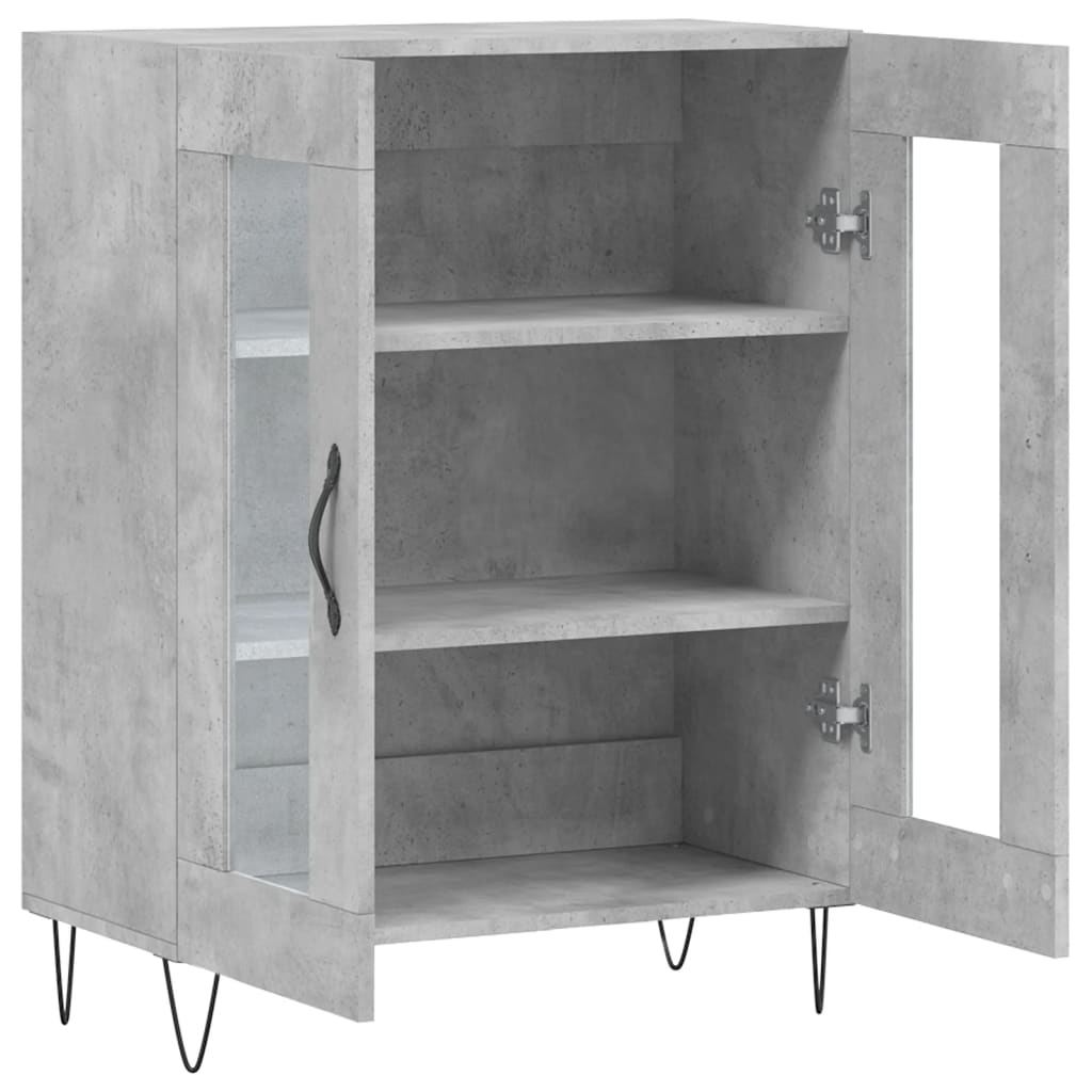 Dressoir 69,5x34x90 cm bewerkt hout betongrijs is nu te koop bij PeponiXL, paradijselijk wonen!