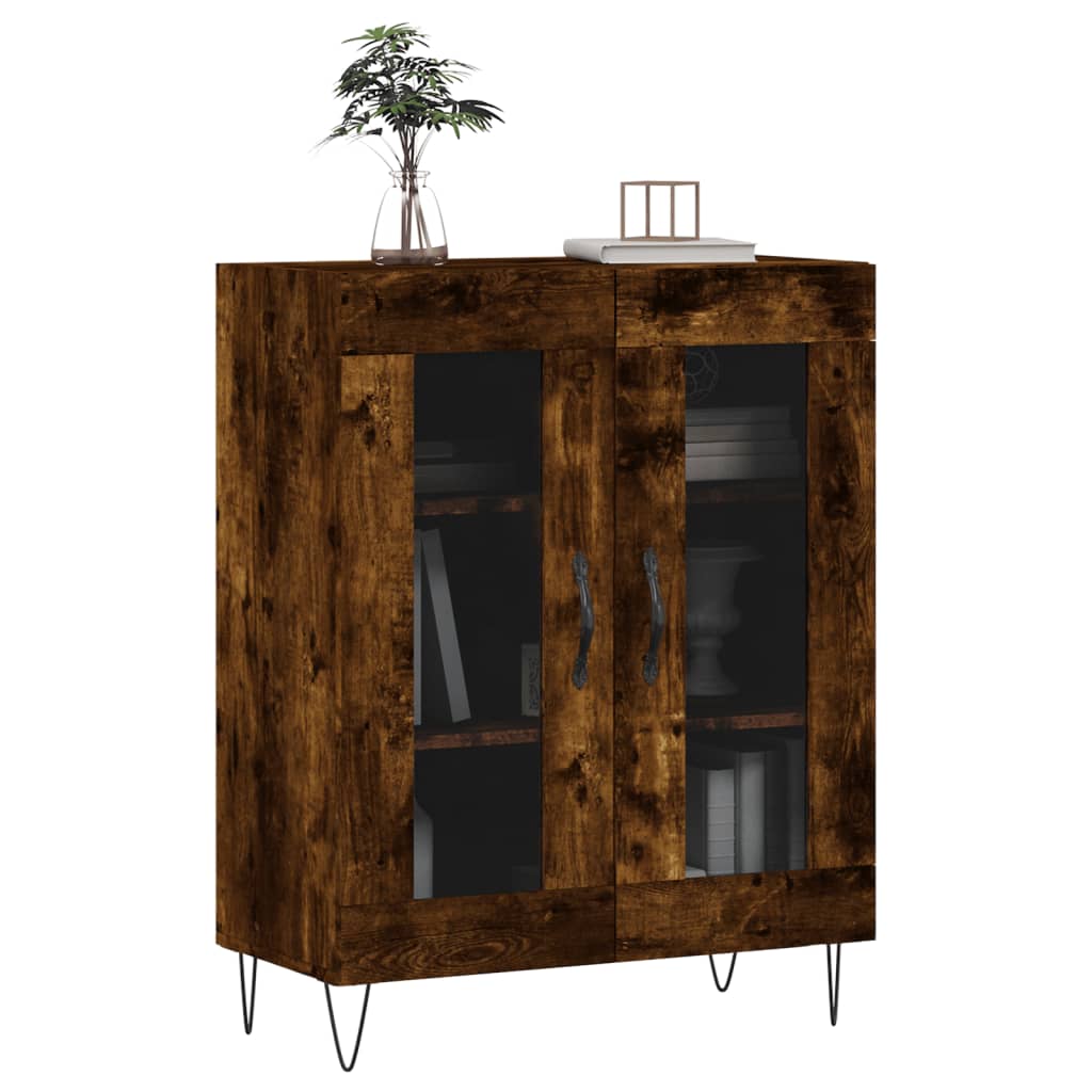 Dressoir 69,5x34x90 cm bewerkt hout gerookt eikenkleurig is nu te koop bij PeponiXL, paradijselijk wonen!