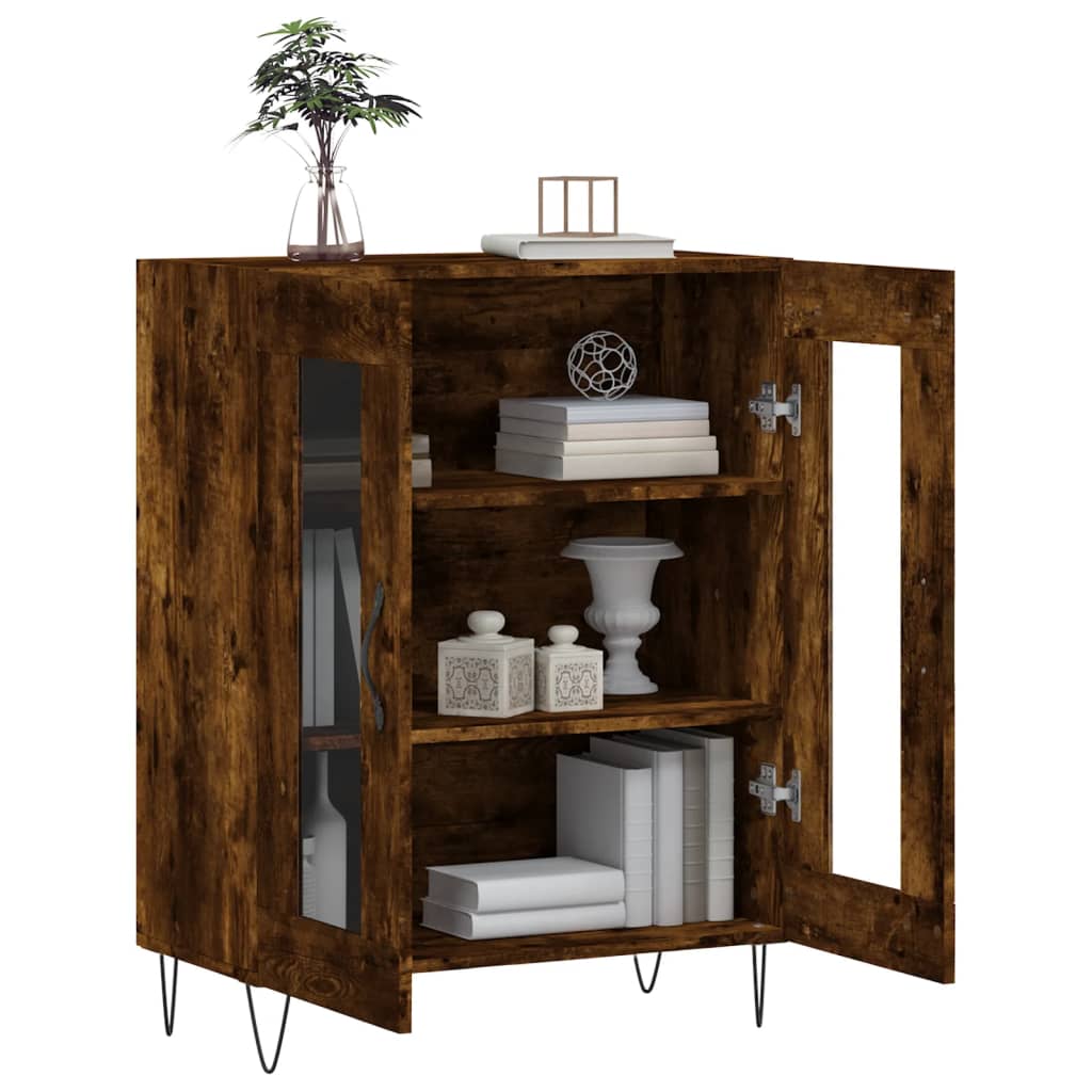 Dressoir 69,5x34x90 cm bewerkt hout gerookt eikenkleurig is nu te koop bij PeponiXL, paradijselijk wonen!