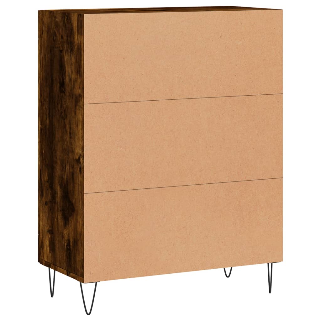 Dressoir 69,5x34x90 cm bewerkt hout gerookt eikenkleurig is nu te koop bij PeponiXL, paradijselijk wonen!