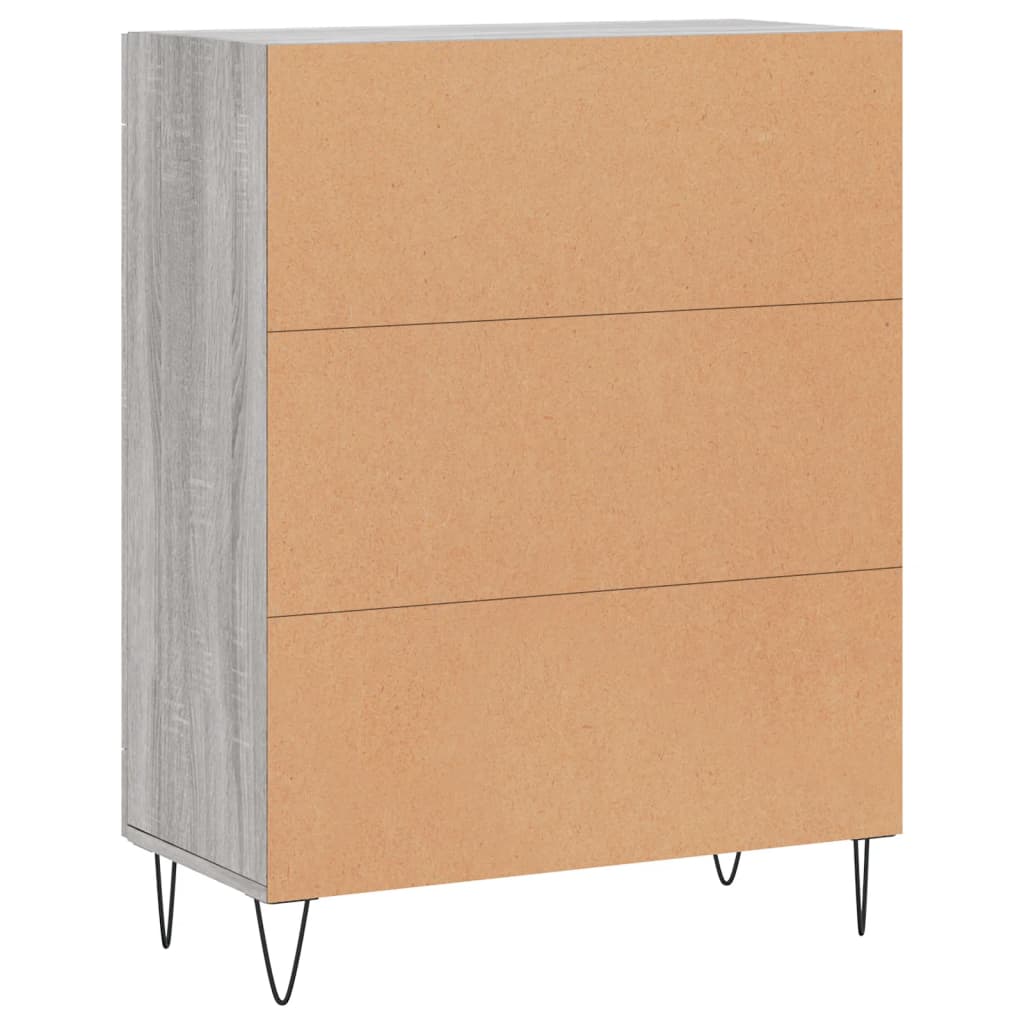 Dressoir 69,5x34x90 cm bewerkt hout grijs sonoma eikenkleurig is nu te koop bij PeponiXL, paradijselijk wonen!