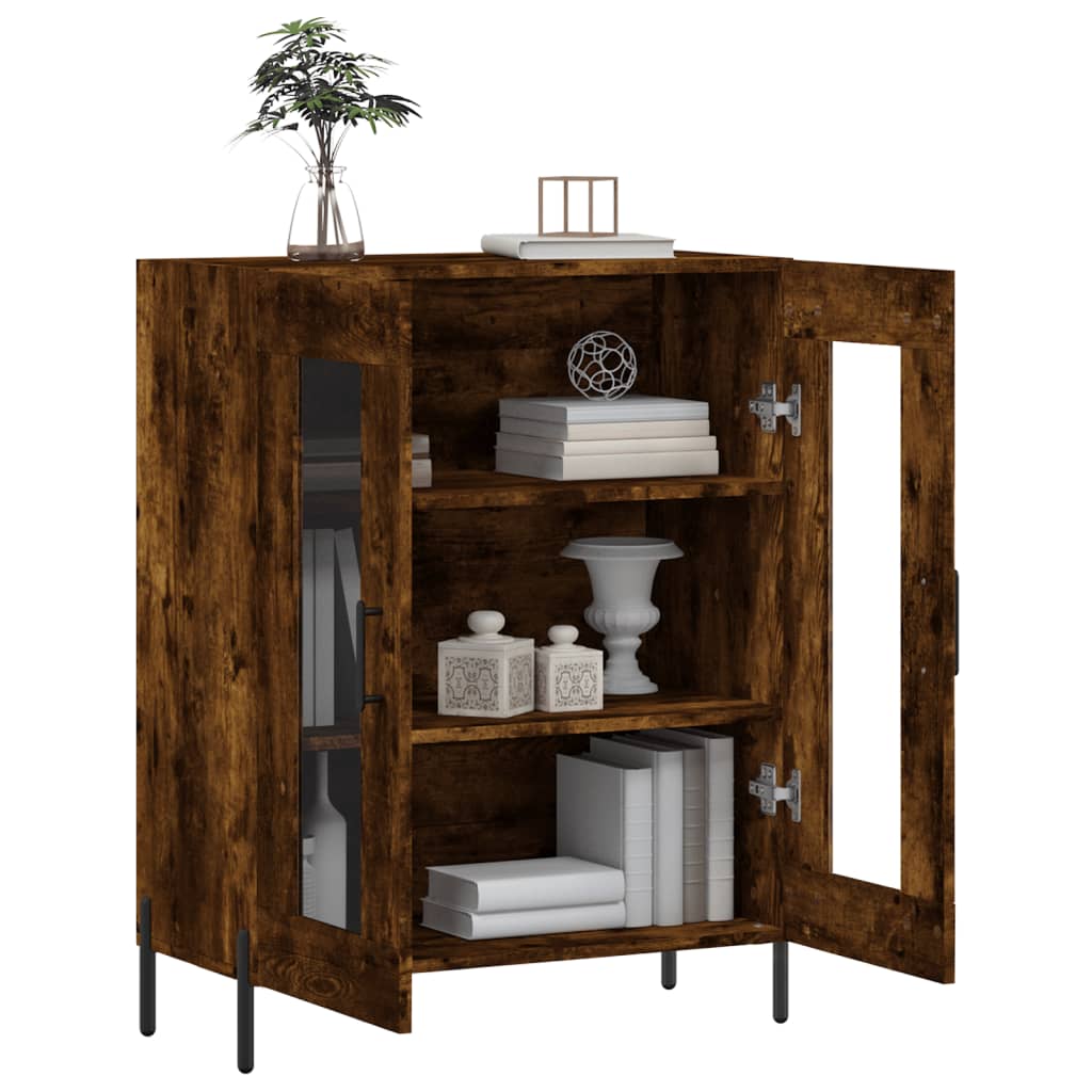 Dressoir 69,5x34x90 cm bewerkt hout gerookt eikenkleurig is nu te koop bij PeponiXL, paradijselijk wonen!