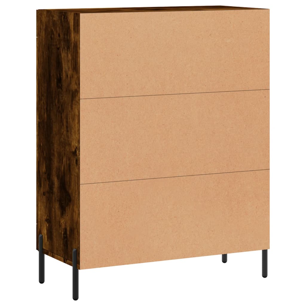 Dressoir 69,5x34x90 cm bewerkt hout gerookt eikenkleurig is nu te koop bij PeponiXL, paradijselijk wonen!