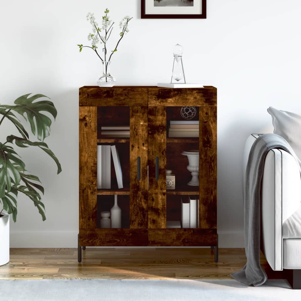 Dressoir 69,5x34x90 cm bewerkt hout gerookt eikenkleurig is nu te koop bij PeponiXL, paradijselijk wonen!