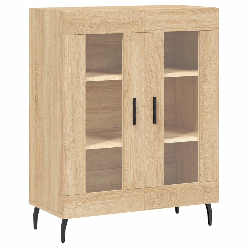 Dressoir 69,5x34x90 cm bewerkt hout sonoma eikenkleurig is nu te koop bij PeponiXL, paradijselijk wonen!