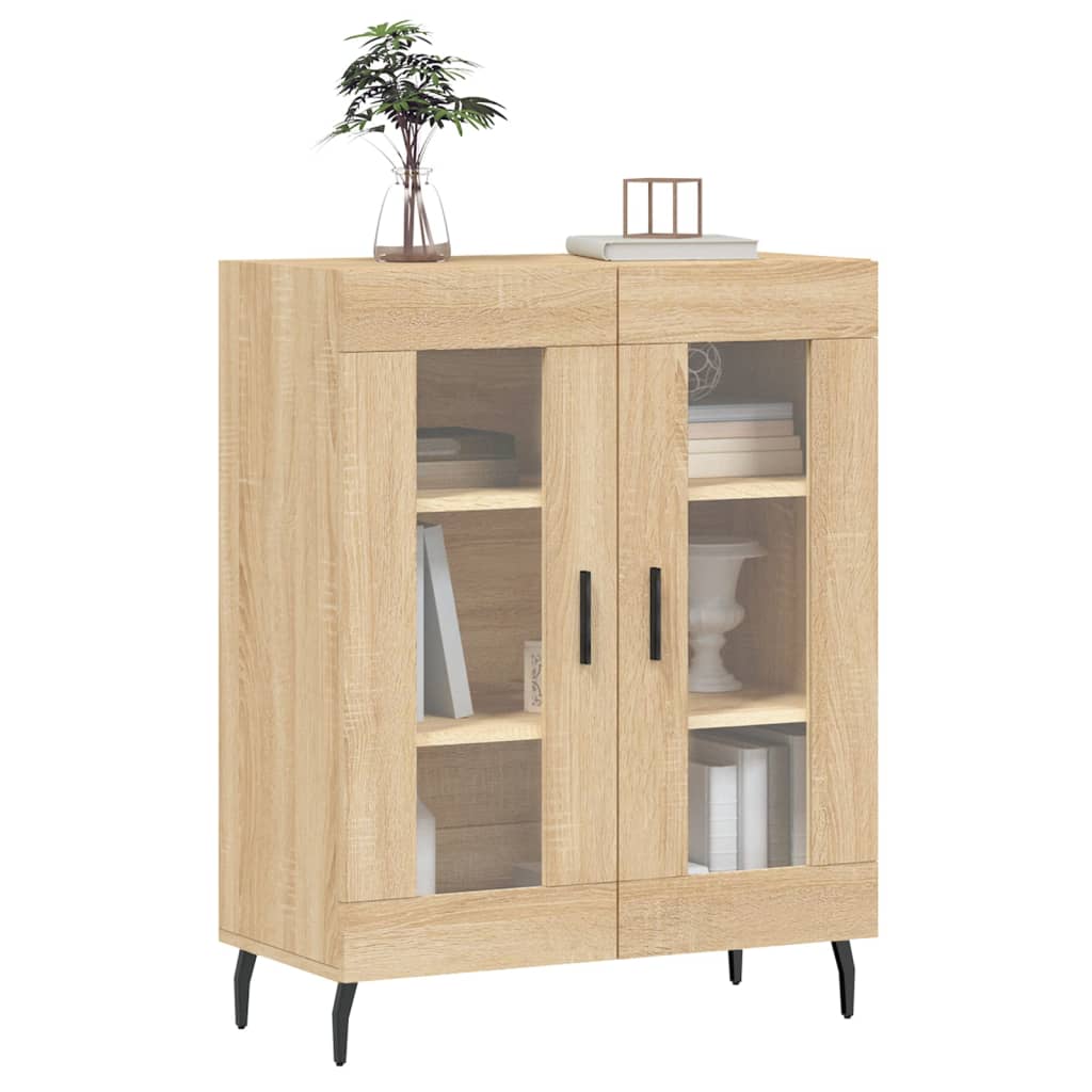 Dressoir 69,5x34x90 cm bewerkt hout sonoma eikenkleurig is nu te koop bij PeponiXL, paradijselijk wonen!