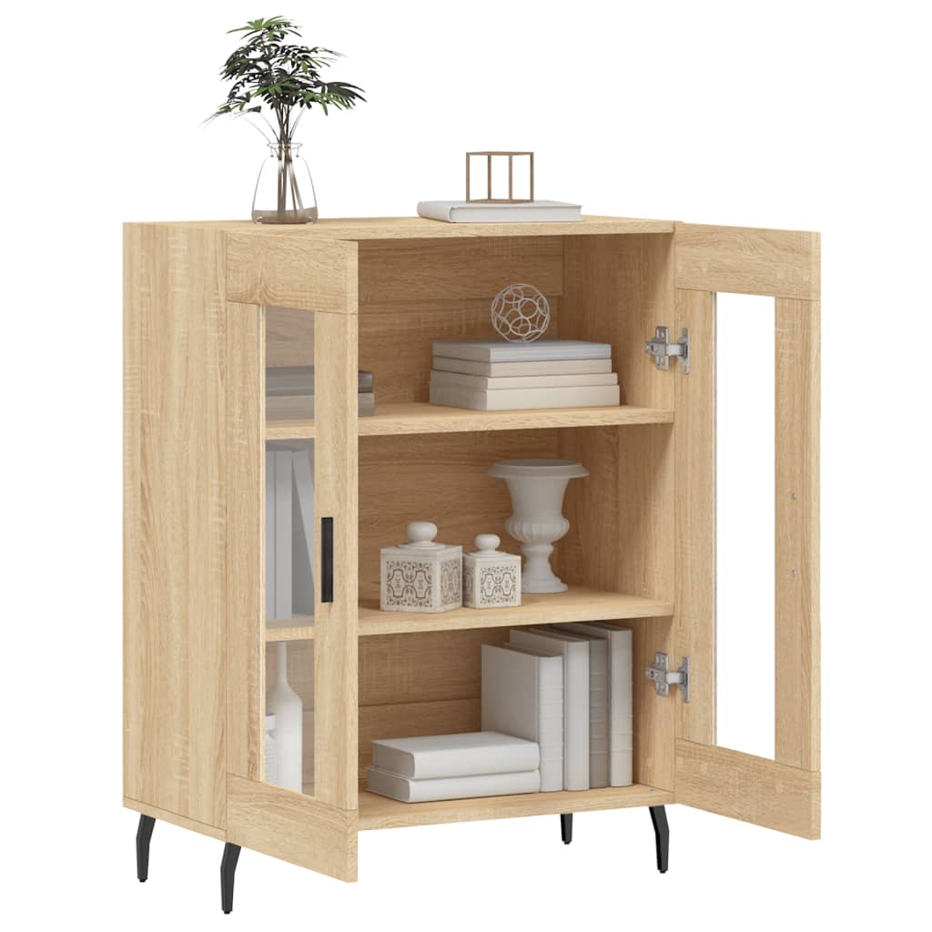 Dressoir 69,5x34x90 cm bewerkt hout sonoma eikenkleurig is nu te koop bij PeponiXL, paradijselijk wonen!