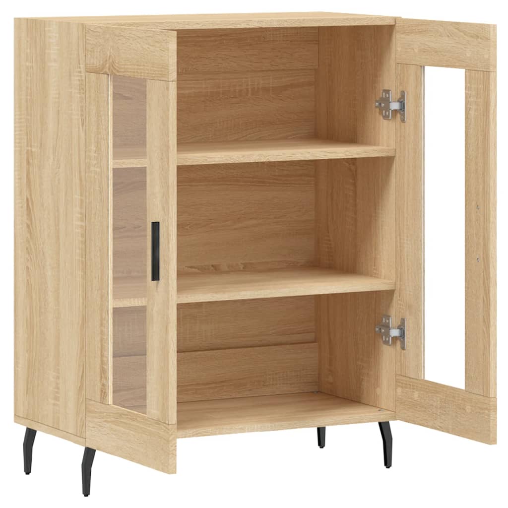 Dressoir 69,5x34x90 cm bewerkt hout sonoma eikenkleurig is nu te koop bij PeponiXL, paradijselijk wonen!