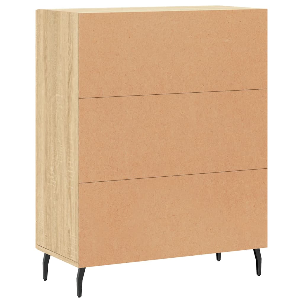 Dressoir 69,5x34x90 cm bewerkt hout sonoma eikenkleurig is nu te koop bij PeponiXL, paradijselijk wonen!