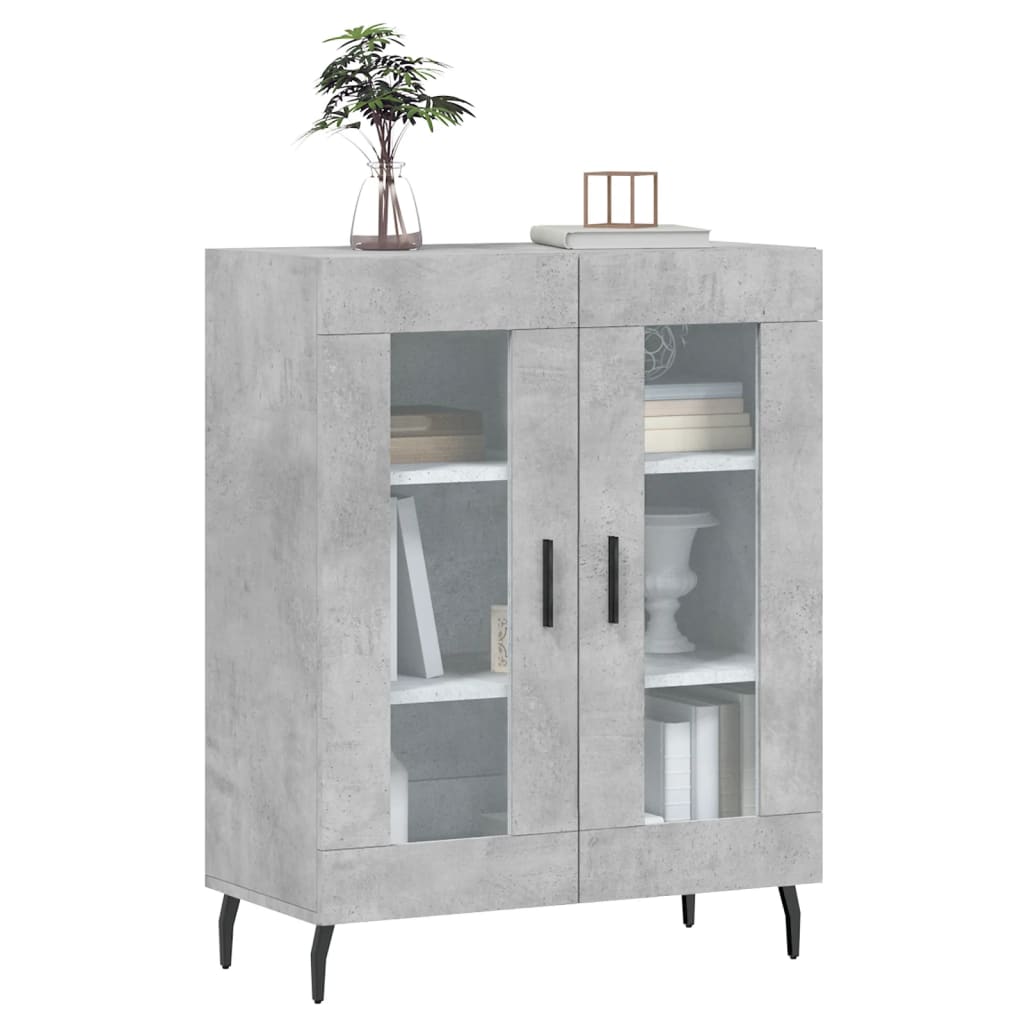 Dressoir 69,5x34x90 cm bewerkt hout betongrijs is nu te koop bij PeponiXL, paradijselijk wonen!