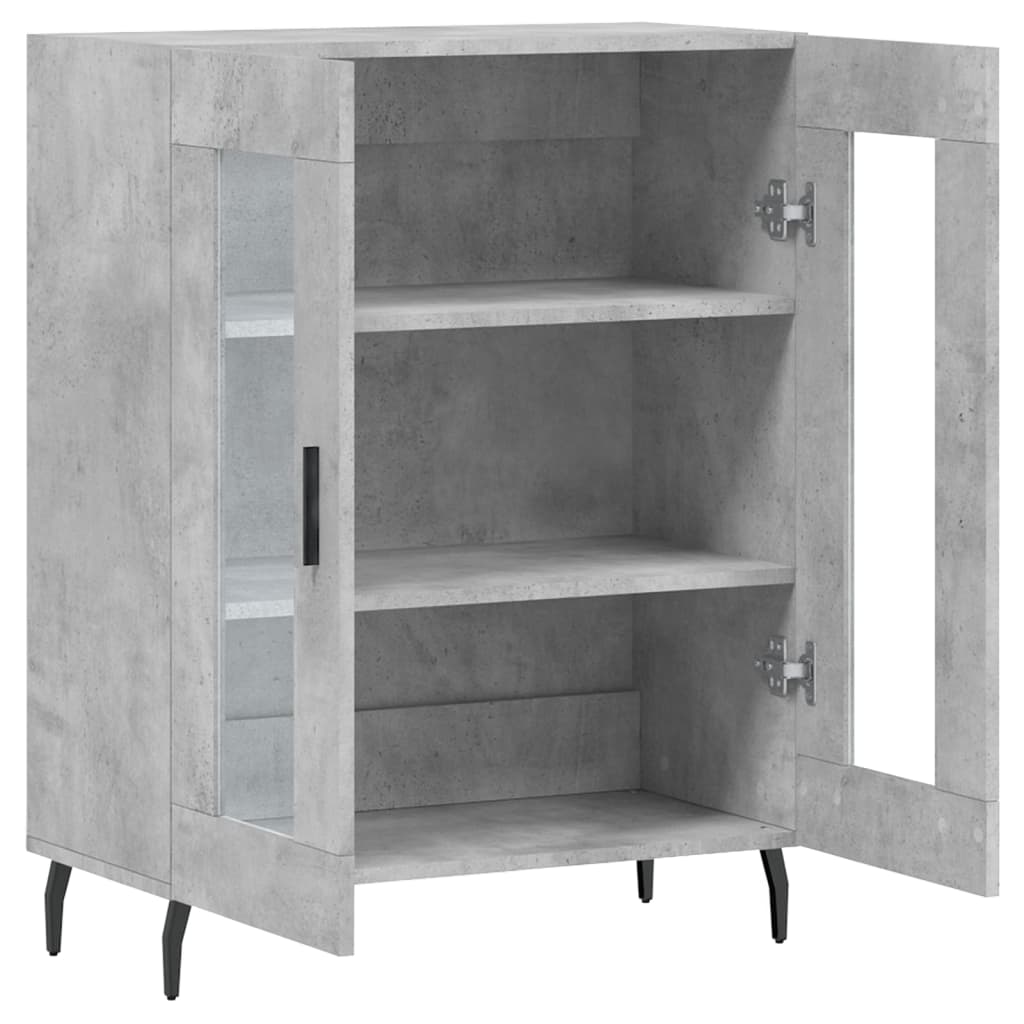 Dressoir 69,5x34x90 cm bewerkt hout betongrijs is nu te koop bij PeponiXL, paradijselijk wonen!