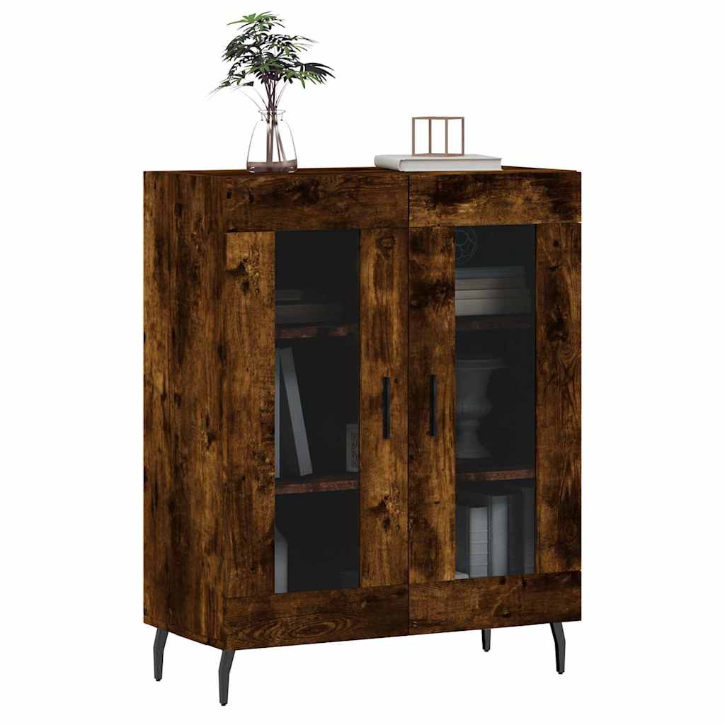 Dressoir 69,5x34x90 cm bewerkt hout gerookt eikenkleurig is nu te koop bij PeponiXL, paradijselijk wonen!